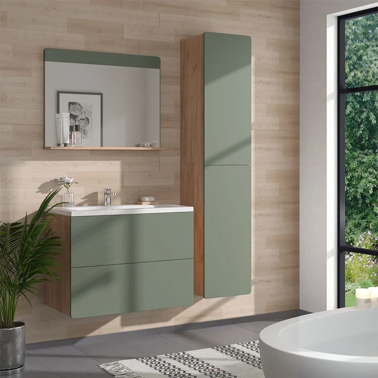 Hochschrank Izan Grün/Goldkraft Eiche 36.6 x 171.6 cm Vicco – Bild 3