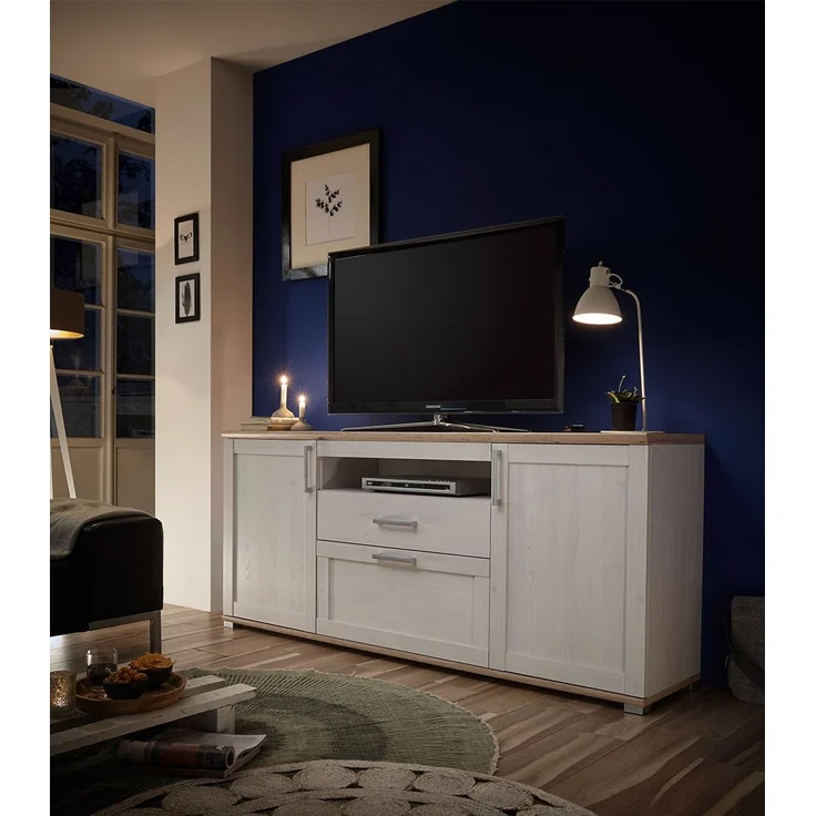TV-Sideboard Romy / Romance, Holzwerkstoff, Holzfarben, 190 x 80 x 44 cm – Bild 4