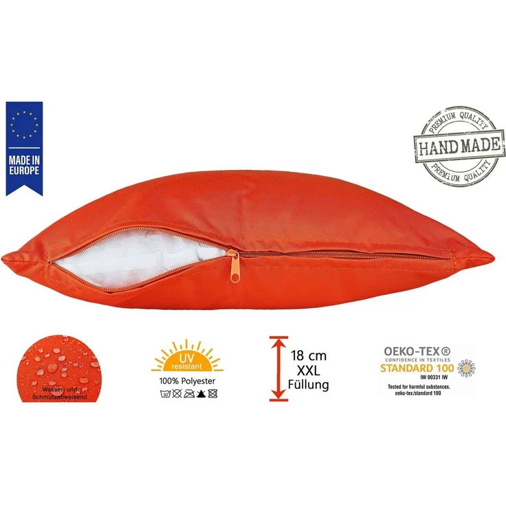 JACK Dekokissen 40x60cm Outdoor Lounge Kissen inkl. XXL Füllung, starke Füllung, Robust, Strapazierfähig, Wasserabweisend, Innen&Außen – Bild 2
