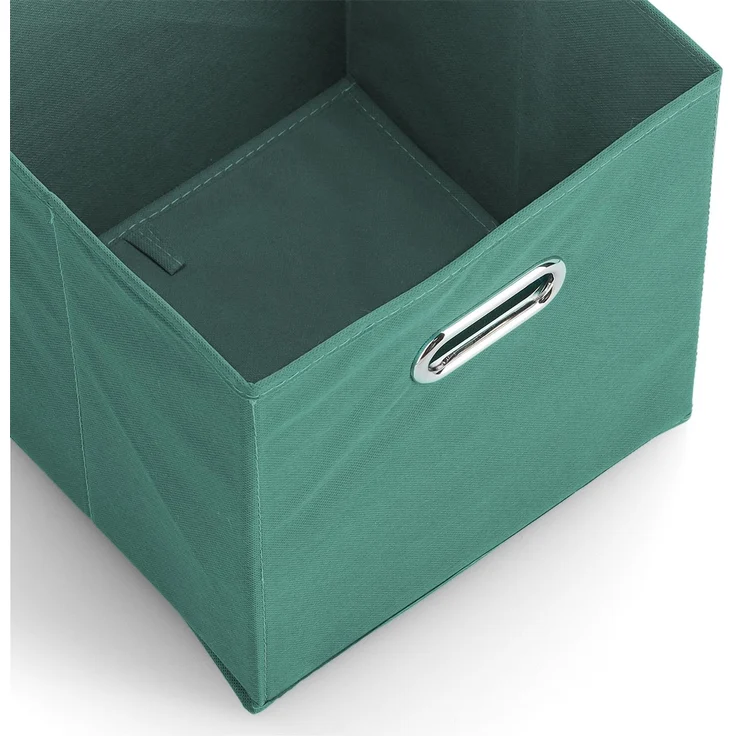 Kleine Aufbewahrungsbox mit Griff, Vlies - Petrol – Bild 2