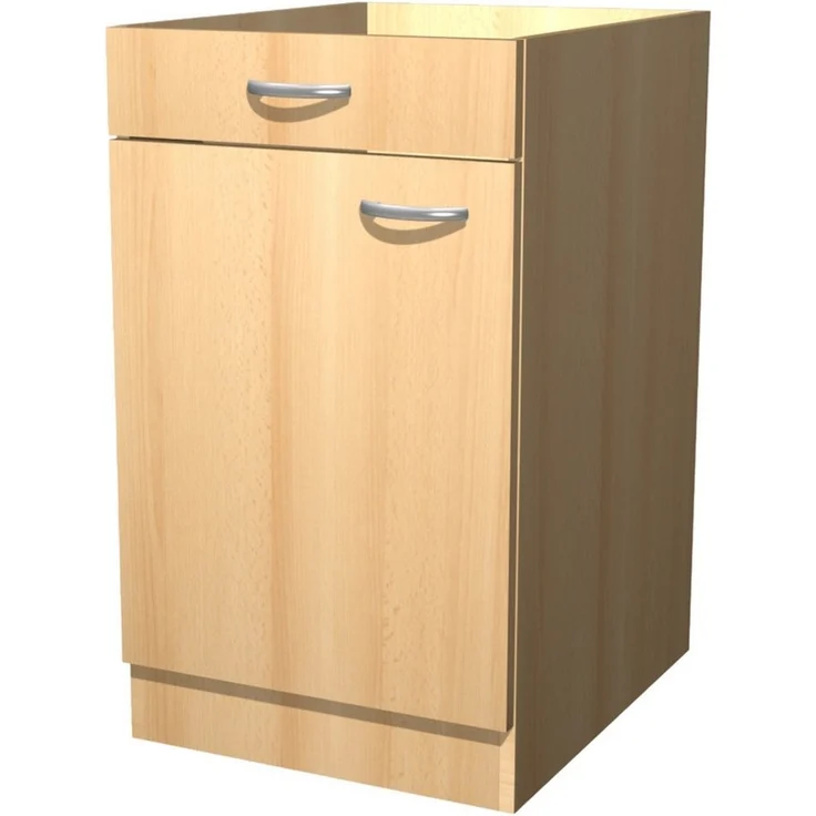 Flex-Well Unterschrank Küchenunterschrank ohne Arbeitsplatte - 50 cm breit - Buche – Namu – Bild 5