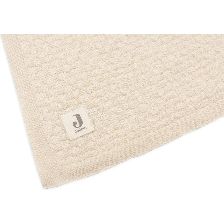 Jollein 516-522-67080 Kinderdecke Strick Merinowolle Oatmeal beige (100x150 cm) – Bild 6