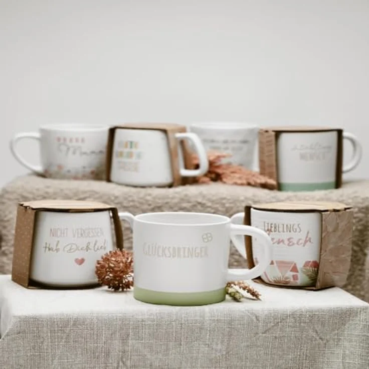 GRUSS & CO Tasse mit Gravur "Mensch" | Steinzeug, 40 cl, mehrfarbig | Geschenk Freunde, Geburtstag | 48429 – Bild 3