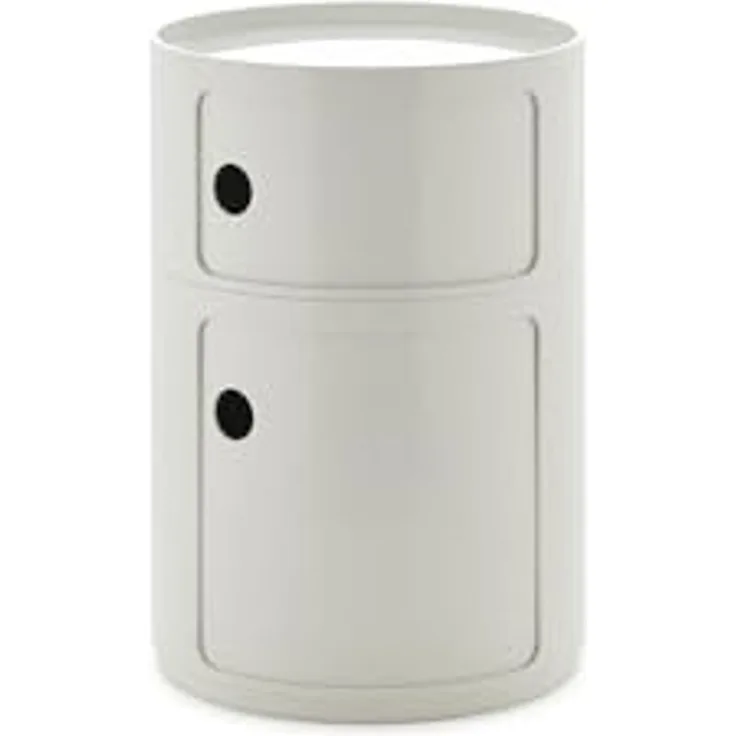Kartell Componibili Big, Container 2-fächer, Durchmesser 42 cm, Weiss
