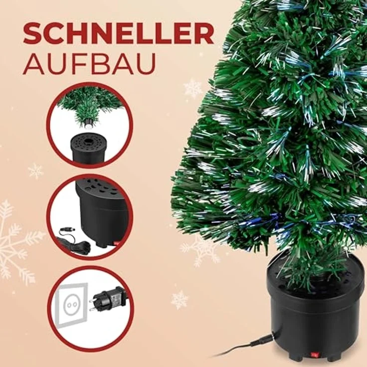 Casaria Künstlicher Weihnachtsbaum, autom. Farbwechselspiel – Bild 7