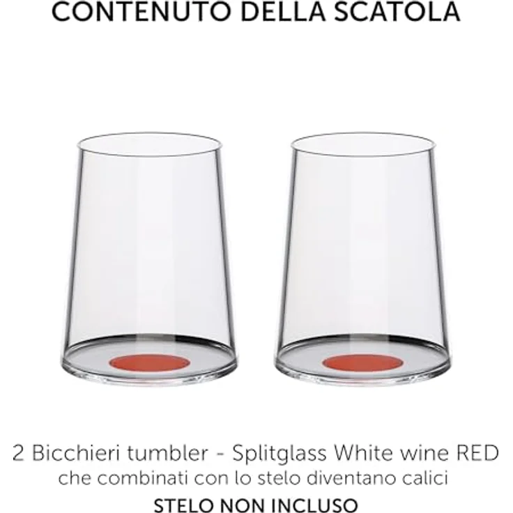 Trebonn SplitGlass Weissweinglas 280 ml Rot – Bild 3