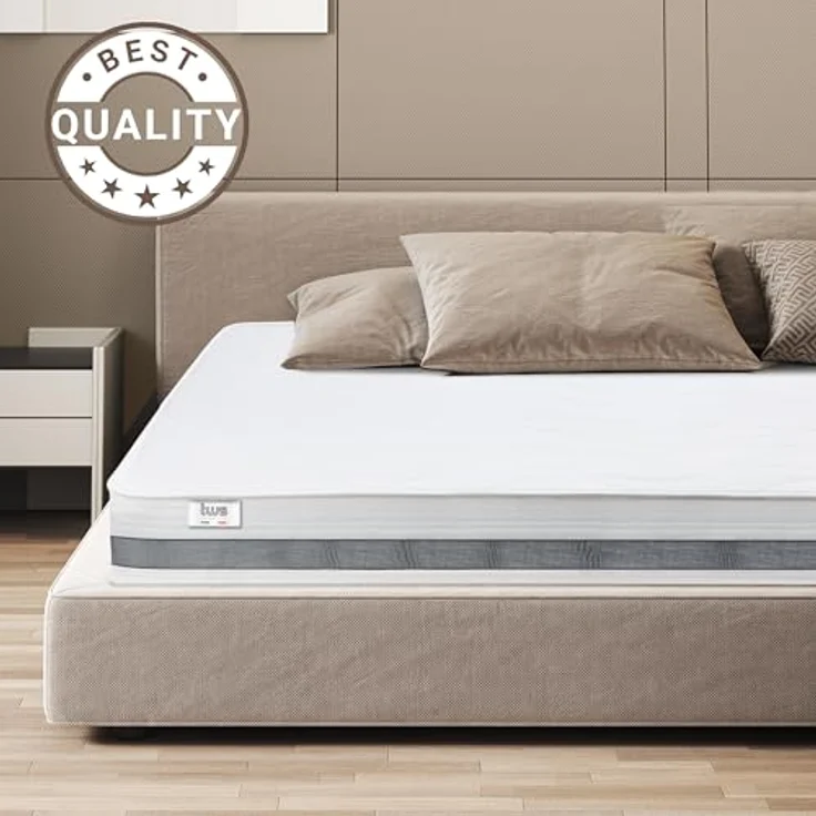 The White Stone Taschenfederkernmatratze 90x190 cm, Weiß, antibakteriell, atmungsaktiv, orthopädisch, Made in Italy – Bild 3