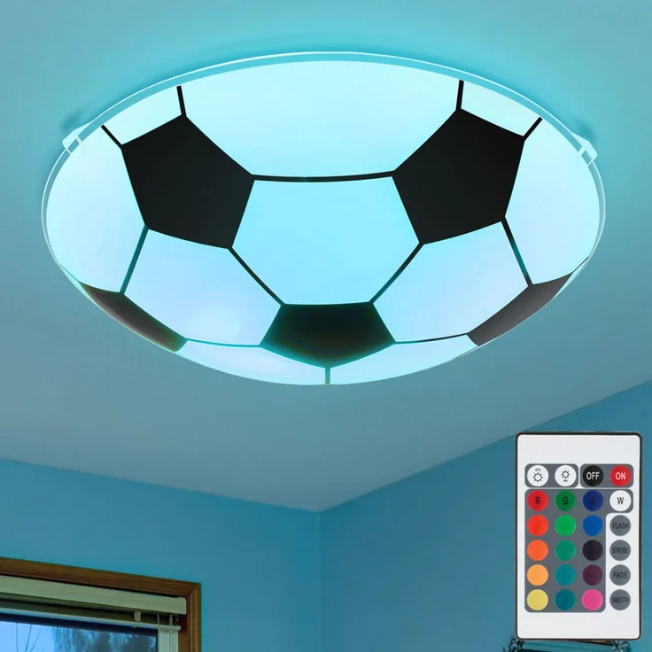 RGB LED Wand- und Deckenleuchte im Fußball-Design – Bild 3