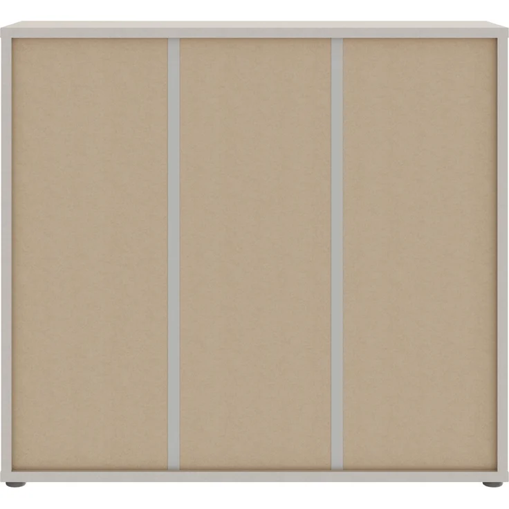 Forte ALICE SPRINGS Schuhschrank 100 110, moderner Flurschrank mit 3 Türen und 8 Einlegeböden, Holzwerkstoff, Kaschmir/ Beige, 109,2 cm breit x 99,1 cm hoch x 34,9 cm tief – Bild 9
