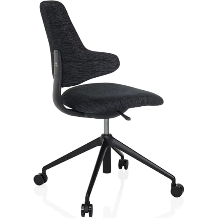 MID.YOU Drehstuhl, Schwarz, Textil, ergonomische Rückenlehne, inklusive Armlehnen, 58x87-97x57 cm – Bild 6