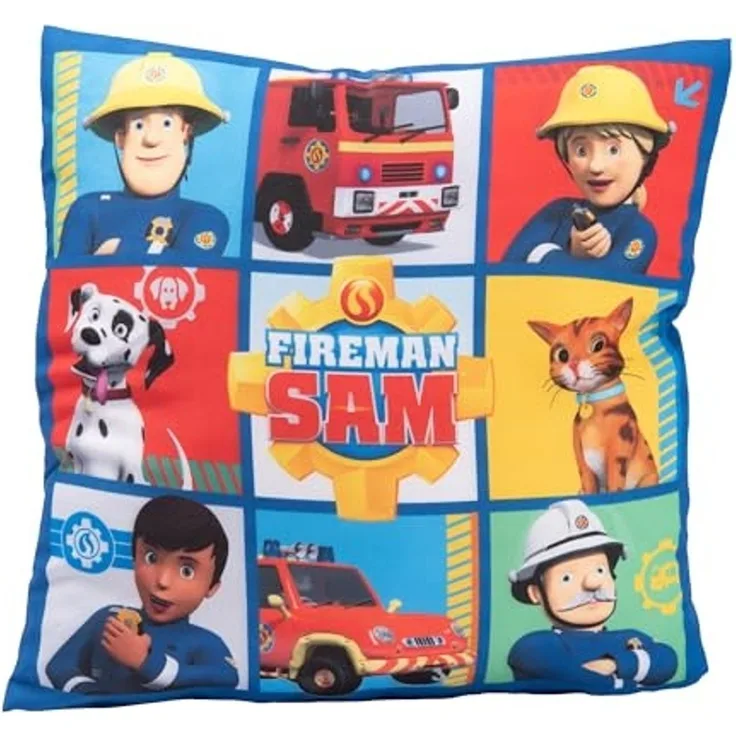 United Labels® Dekokissen Feuerwehrmann Sam - Feuerwehr Deko 30 x 30 cm