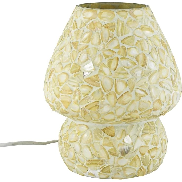 Marrakesch Orient & Mediterran Interior Nachttischlampe 2er Set Boho Deko Tischlampe Nachtischlampe aus Muscheln Mosaik -2-, Handarbeit – Bild 8