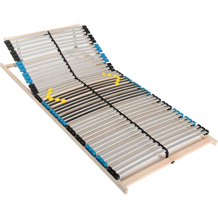 Premium Lattenrost 140x200, Lattenrahmen Buche, 7 Komfortzonen, 42 Latten, Federholzrahmen Made in Germany, Lattenrost Kopfteil verstellbar, Traglast 150Kg