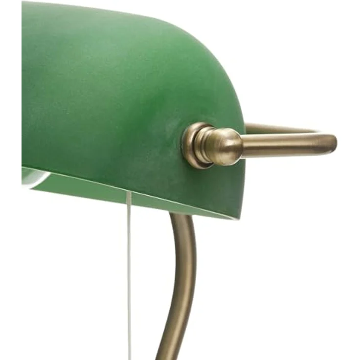 Lindby Tischleuchte Milenka, bronze, 38 cm, Metall, Schreibtischlampe im Bankerstil mit Schalter – Bild 7