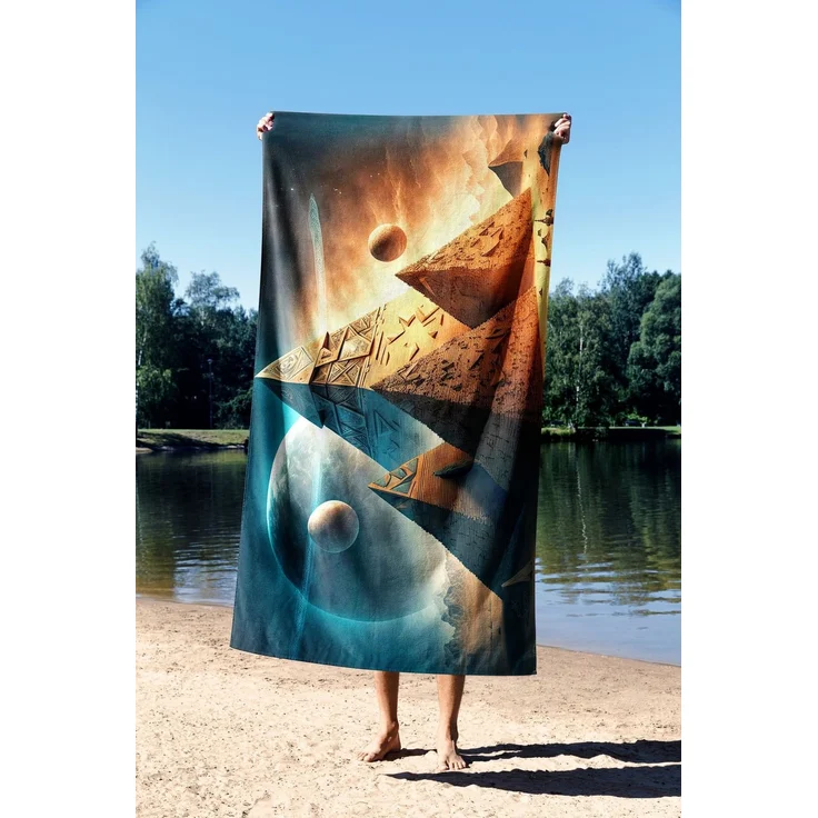 Mijolnir 'Think Like An Egyptian 90' Strandtuch, Mehrfarbig, 90 x 150 cm – Bild 2