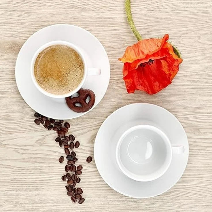 MamboCat Tasse 6er Set Tommy Kaffeetassen mit Untertassen für 6 Personen, Porzellan – Bild 5