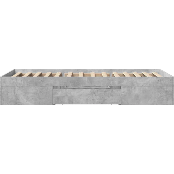 vidaXL Bettgestell mit Stauraum Betongrau 80 x 200 cm Holzwerkstoff 3429690 – Bild 6