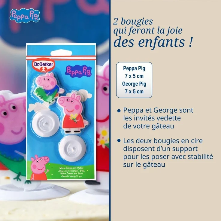Dr. Oetker Papier Party-Picker Peppa Wutz – Praktisches Set: 24 Stück – Perfekt zum Backen mit Kindern und Fans von Peppa Pig, ideal für Kindergeburtstage und Familienfeiern – Bild 3