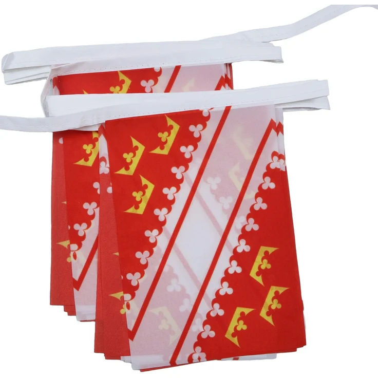 AZ FLAG - Fahnenkette Elsass 6 Meter Mit 20 Flaggen - 21x14 cm - Alsace Girlande Flaggenkette 14x21 Cm