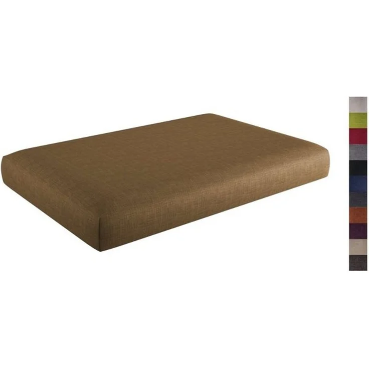 sunnypillow Palettenkissen mit abnehmbarem Bezug Kaltschaum Palettenauflage Palettenpolster Palettensofa Sitzkissen Rückenlehne Indoor Outdoor Sitzkissen 120 x 60 x 15 cm Braun – Bild 4