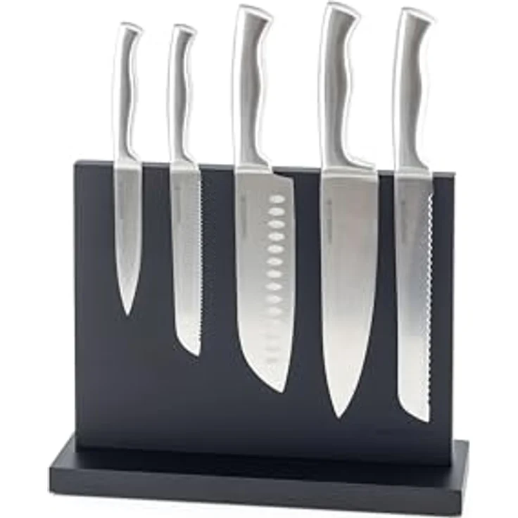 Hanseküche Magnet-Messerblock Messerblock magnetisch aus Akazienholz (1tlg), Stabiler Stand mit Gummiknöpfen – Bild 6