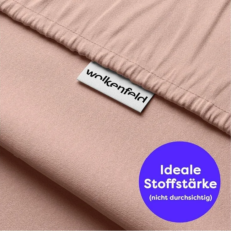 Wolkenfeld Spannbettlaken Boxspringbett Bettlaken - Spannbetttuch für Matratzen bis 40cm, Jersey, Gummizug: rundum, (1 Stück), Elastisch & Rutschfest: 90x200, 140x200, 160x200, 180x200 & Übergrößen