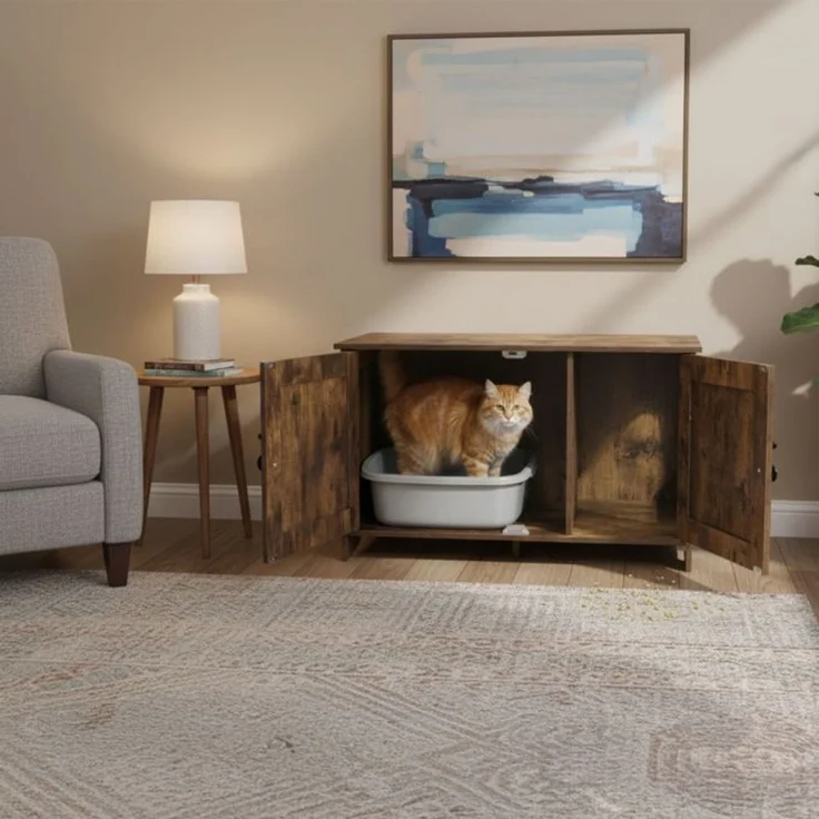 Relaxdays Katzenschrank für Katzenklo – Bild 5