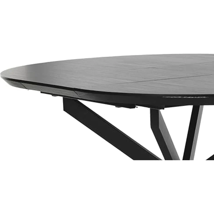 byLIVING Esstisch Oregon, Auszug 120-160 cm, mit Schweizer Kante, Eichen-Optik schwarz – Bild 6