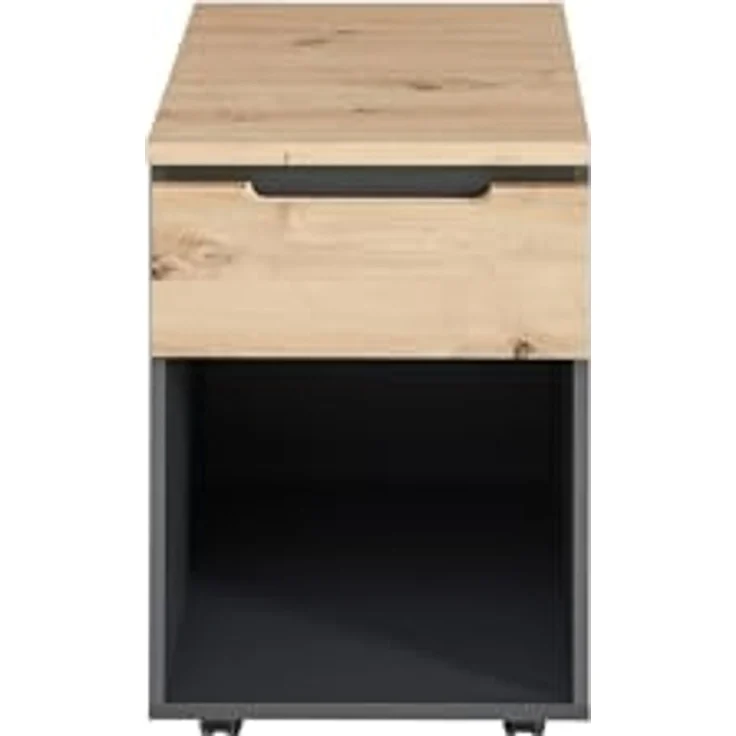 Rollcontainer >Memphis< in Artisan Eiche Dekor / Graphit - 45x66x55 (BxHxT) – Bild 2