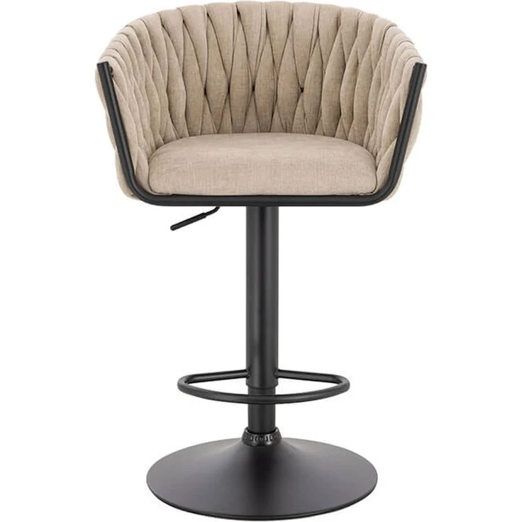 HOME DELUXE Barhocker höhenverstellbar gewebt SAMIR - 1er Set Beige – Bild 6