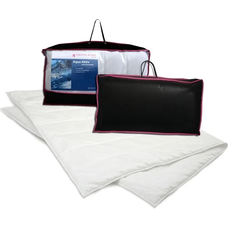 Centa-Star Kunstfaserbettdecke Aqua Aktiv Duo Bett Winterdecke 2. Wahl bis 60° waschbar, Füllung: 100% Polyester, Bezug: 100% Baumwolle, Bettdecke Hergestellt in Deutschland