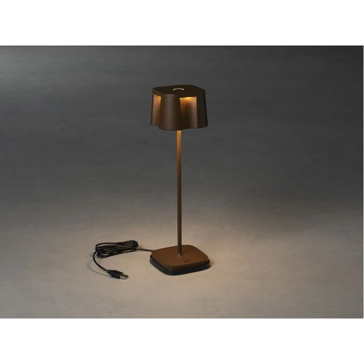 KONSTSMIDE 7818-970 Nice USB-Tischleuchte rostfarben IP54 – Bild 7