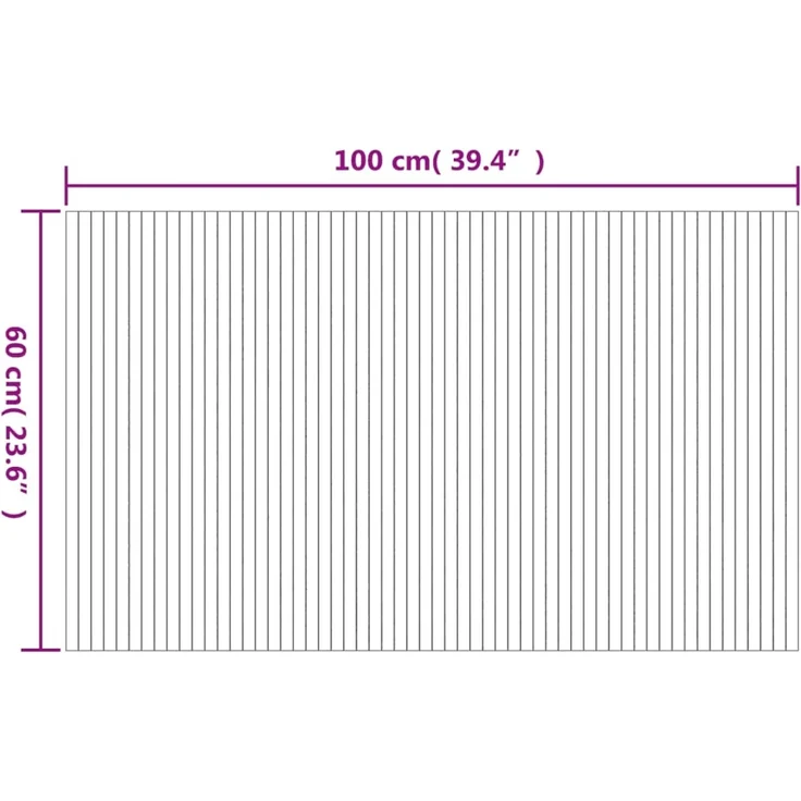 vidaXL Teppich Rechteckig Braun 60x100 cm Bambus 376710 – Bild 8