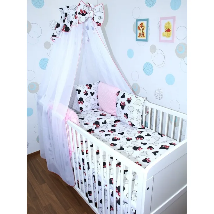 Primawela Babybettwäsche Bettwäsche Bettset MINKY - 6 x Kissen -6t -Nestchen Chiffon Himmel -1