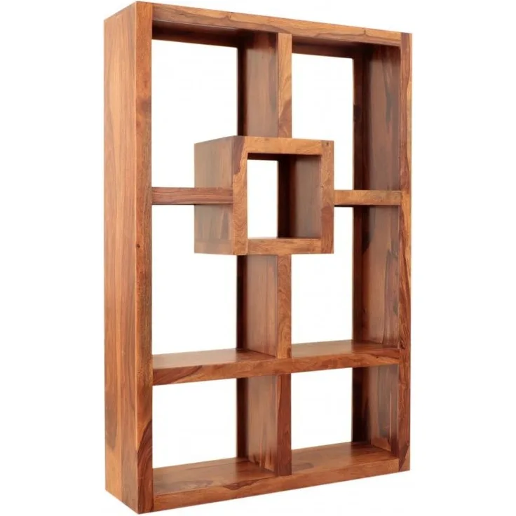 Bücherregal Gani 120x180x35 aus indischem Sheesham-Massivholz