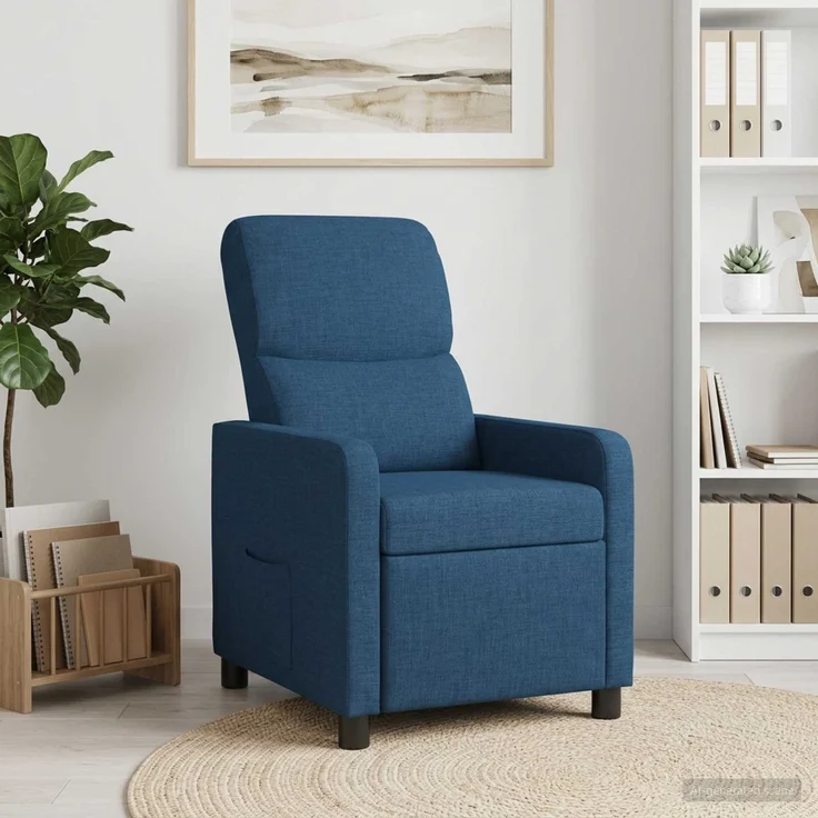 vidaXL Liegesessel Blau Polyester 42034825 – Bild 3