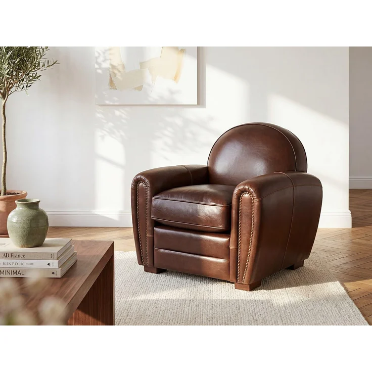 Ledersessel Vintage BAUDOIN - Braun – Bild 2