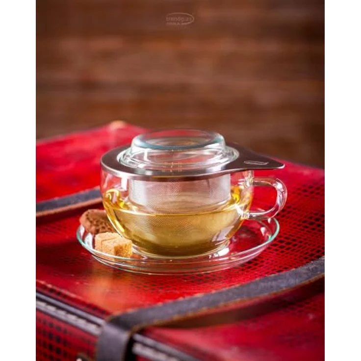 Teetasse "Tea Time", 0,3l, Glas, m. Edelstahlsieb – Bild 3