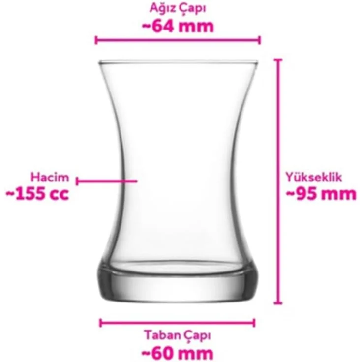 LAV Zen Teegläser aus Borosilikatglas - 6er Set, 155 ml, transparent – Bild 6