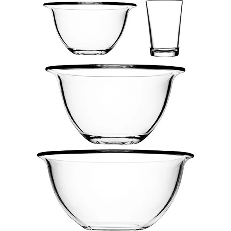 Pasabahce Arda Türkmen 4-teiliges Set - Back- & Rührschalen inkl. Glas 200 ml – Bild 2
