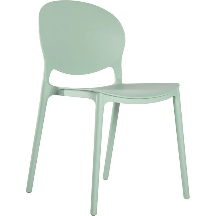 Lüllmann Besucherstuhl Designstuhl aus Polypropylen, Farbe salbei (1, 1 St), Designerstuhl aus Kunststoff, robust, pflegeleicht – Bild 1