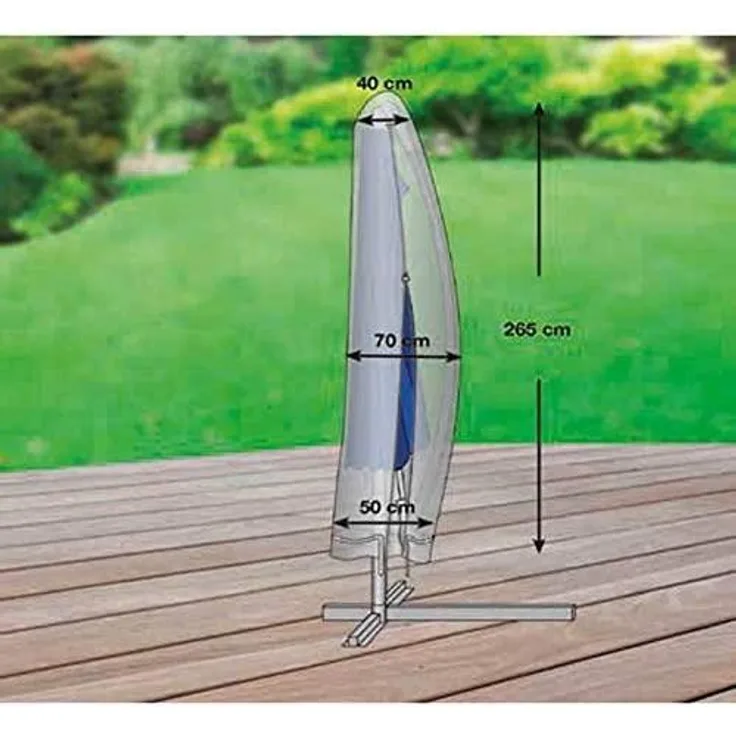 GWM GmbH Gartengeräte-, Werkzeuge- und Maschinenvertrieb Premium Schutzhülle 'mehr Garten' Sonnenschirm Ampelschirm Durchmesser 300-400cm