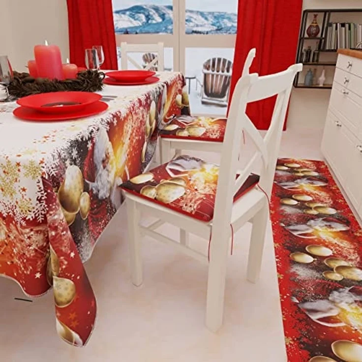 PETTI Artigiani Italiani - Tischdecke, Tischdecke, schmutzabweisend, Weihnachten, Tischdecke, Küche, Weihnachtsmann, X12-Sitzer (140x240 cm) 100% Made in Italy – Bild 3