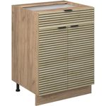 Küchenunterschrank Fame-Line Eiche Paneel 60 cm mit Schublade, ohne Arbeitsplatte Vicco