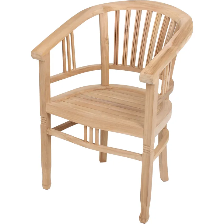 Gartenstuhl OVE - Teak, Natur | Relaxsessel Wetterfest Terrassenstuhl Outdoor
