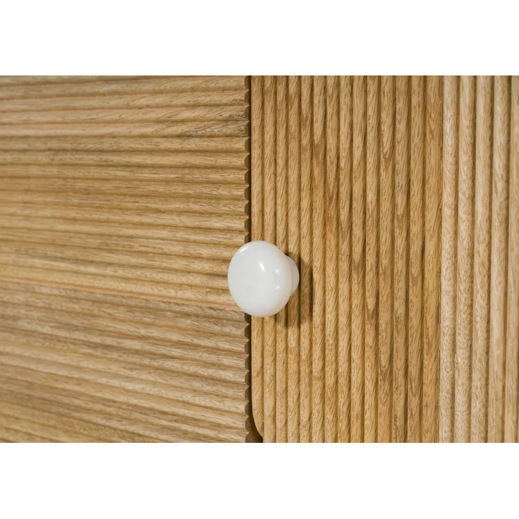 TV-Board Mango 240x40x50 natur lackiert / Marmor weiß FLORENZ #103 – Bild 5