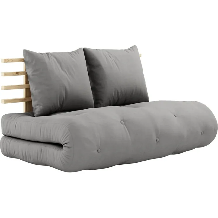 KARUP DESIGN SHIN SANO Schlafsofa Gestell Natur Matratze Grau