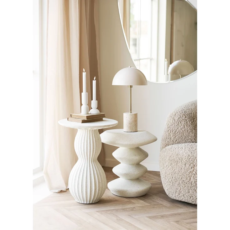 Beistelltisch >Blackburn< in Weiss / creme - 36x45,5x36x36 (BxHxTxD) – Bild 5