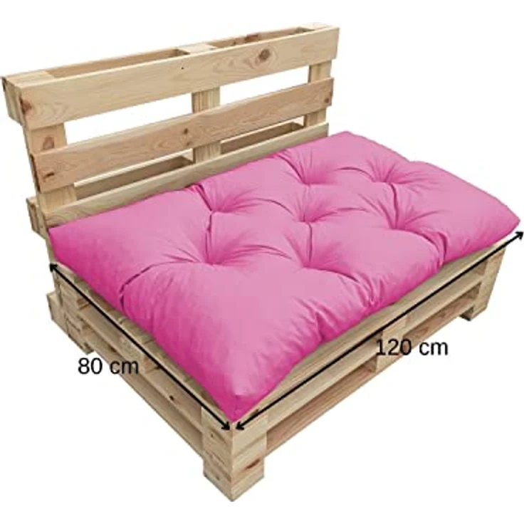 chilly pilley Palettenkissen Wasserdicht Palettenauflage Palettenpolster Palettenmöbel Gartenkissen Wasserfest Wasserabweisend viele Größen und Farben (Set 5 er. Rosa) – Bild 5