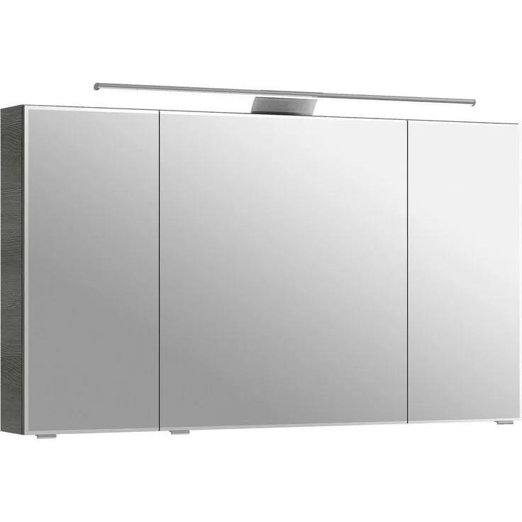 Pelipal Spiegelschrank 6005, Graphit, Metall, 6 Fächer, 120x70.3x17 cm, Soft-Close-System, erweiterbar, Made in Germany